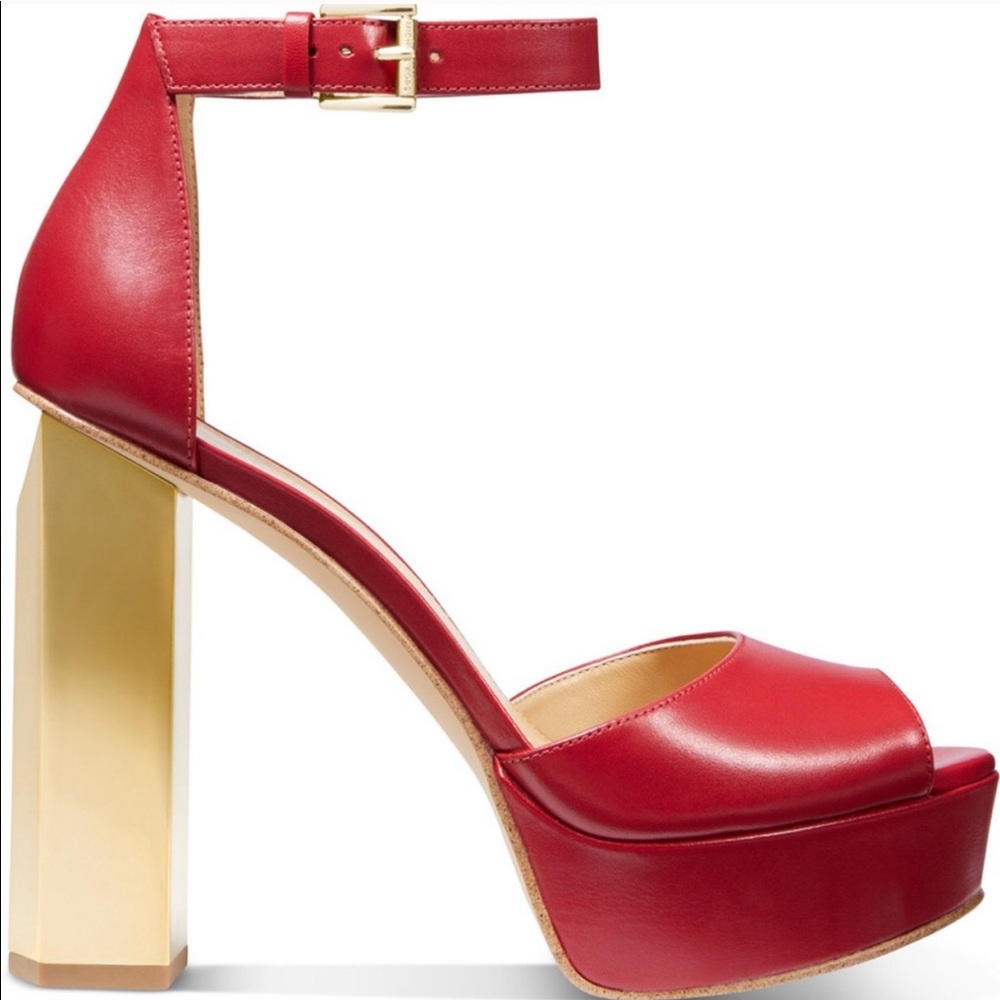 authentic michael kors petra platform heels